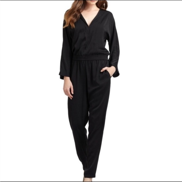 BCBGMaxAzria Pants - BCBGMAXAZARIA Black Margery Long Sleeve Jumpsuit
